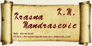 Krasna Mandrašević vizit kartica